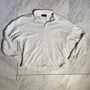 Richie Le Collection Men’s Rugby Sweatshirt M Heather Oatmeal